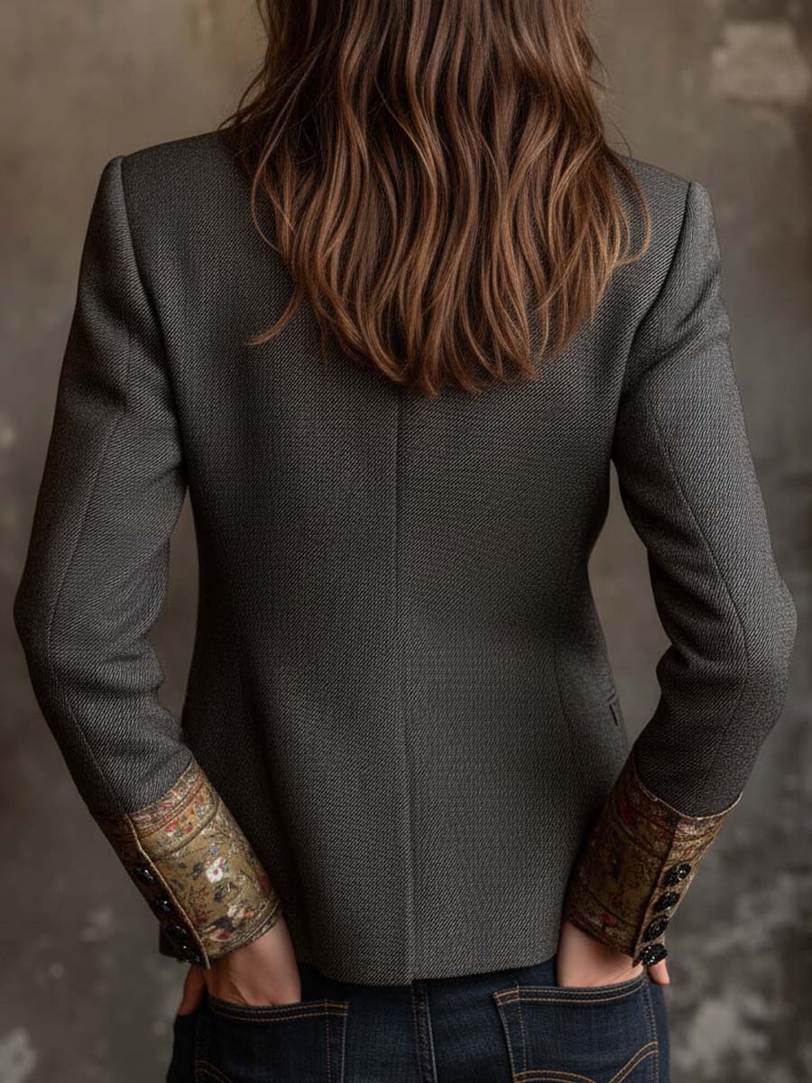 VICENTA | Blazer con Estampado Floral Vintage