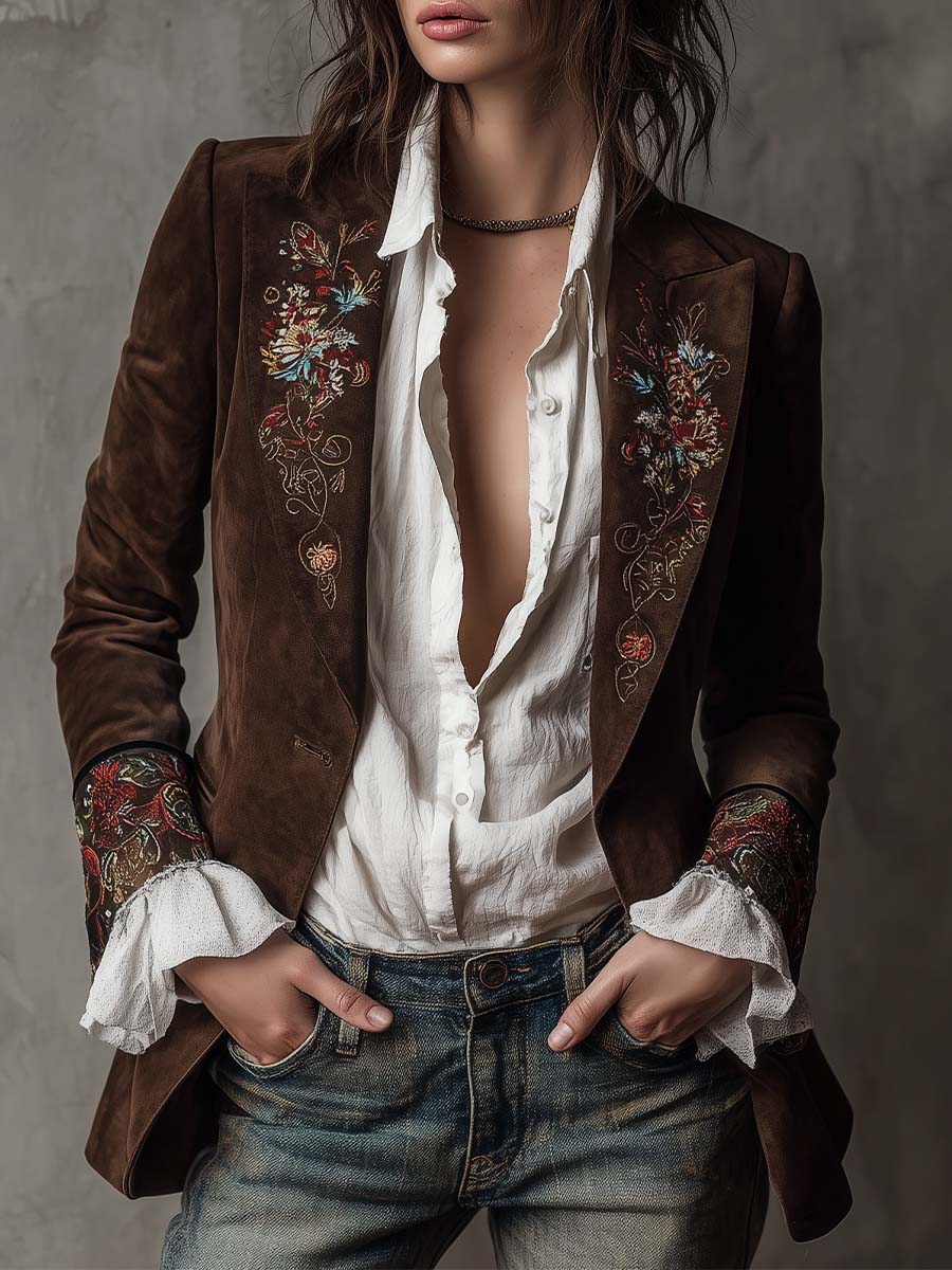 ASUNCIÓN | Blazer Vintage con Detalles Bordados