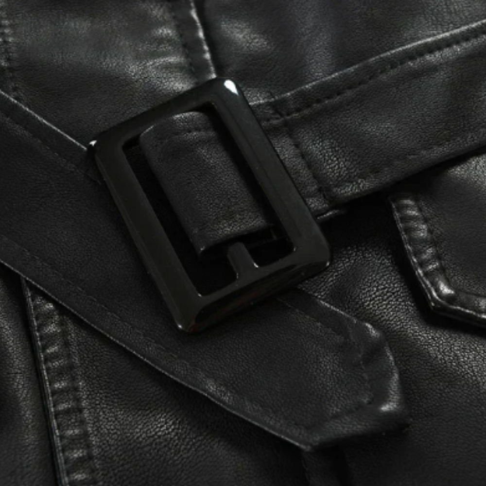 Filippo | Chaqueta Biker Larga de Piel