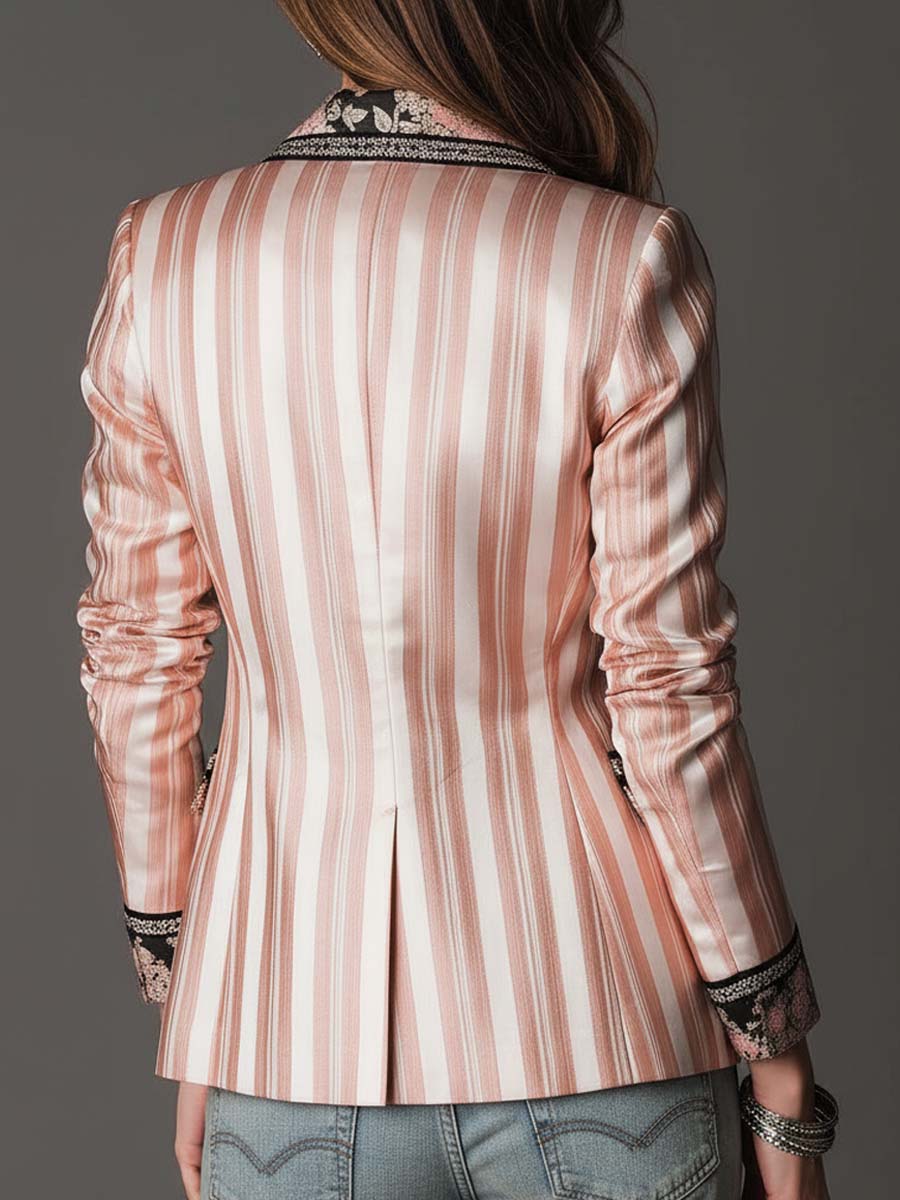 CHARO | Blazer a Rayas Estilo Bohemio