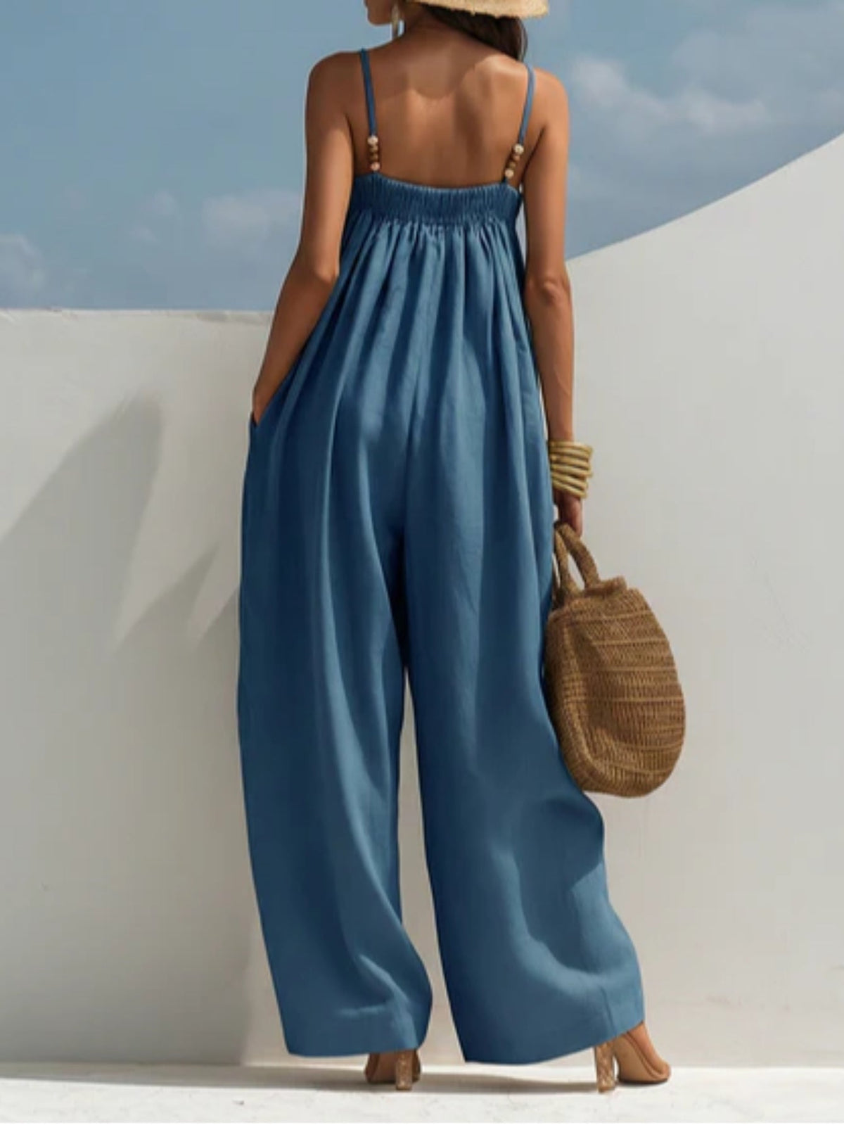 MONICA | Mono de Denim de Pierna Ancha