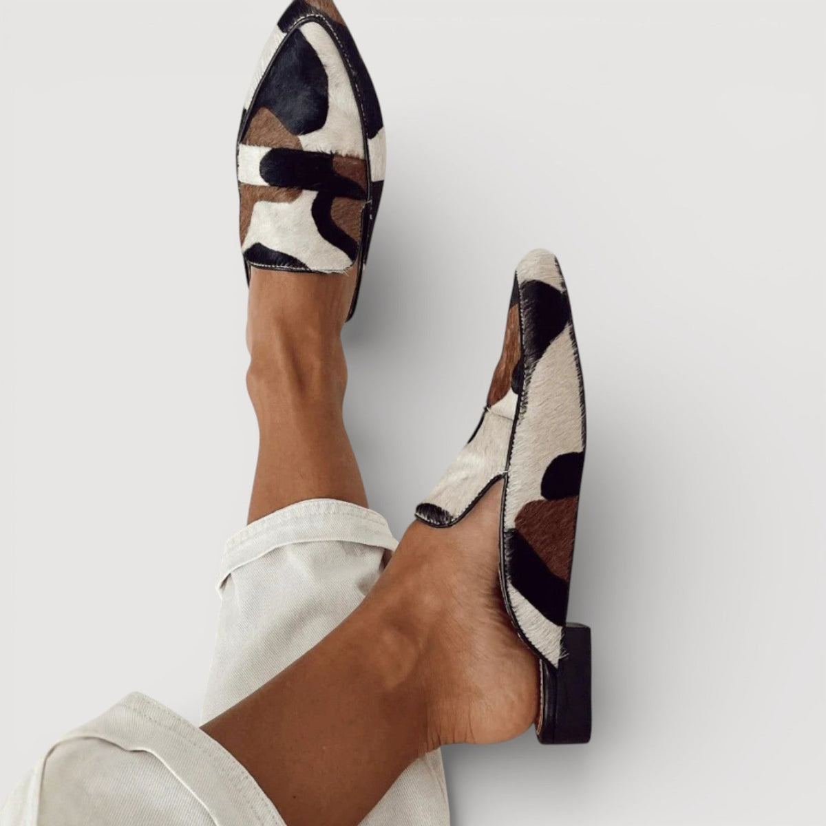 MARIA | Mocasines cómodos con print de vaca