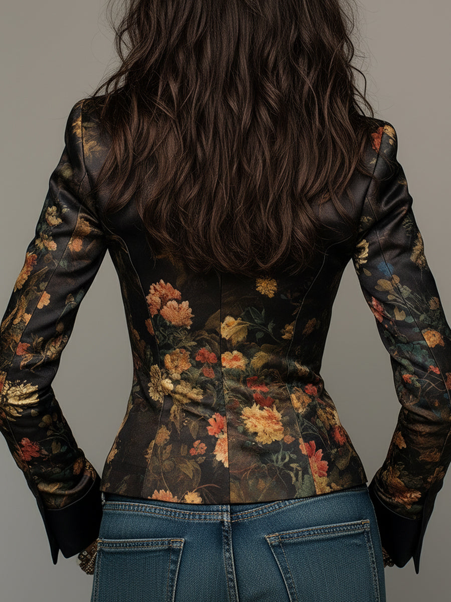 ROSARIO | Blazer Entallado con Estampado Floral