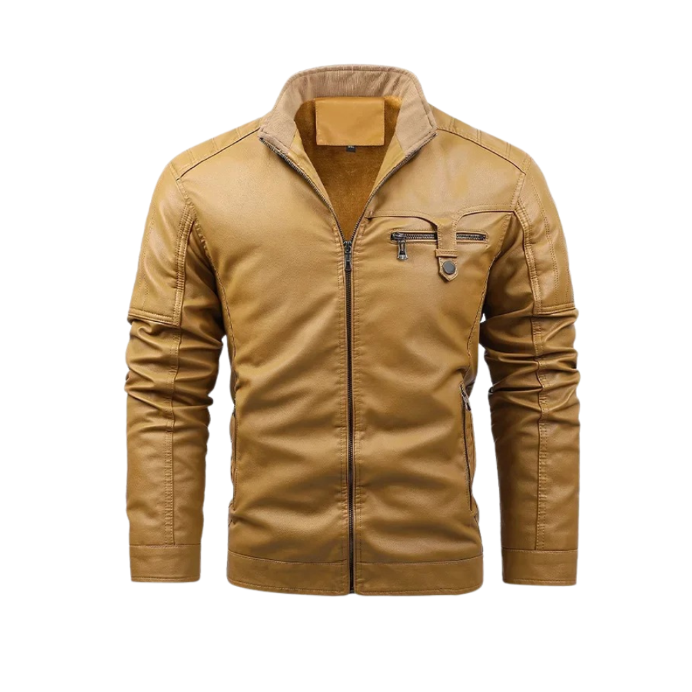 Ivan | Chaqueta de Piel Retro Forrada