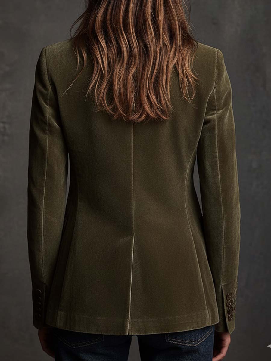 PALOMA | Blazer de Terciopelo con Bordado Floral