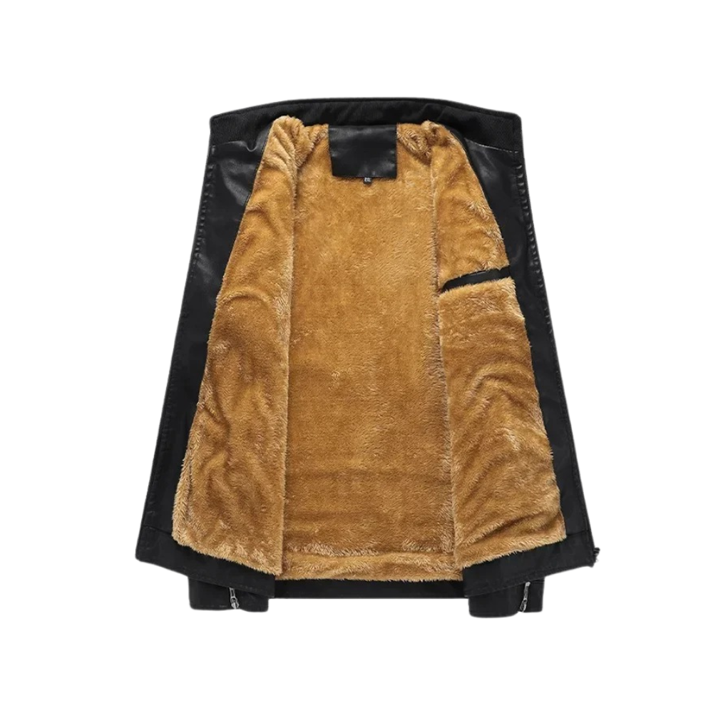 Ivan | Chaqueta de Piel Retro Forrada