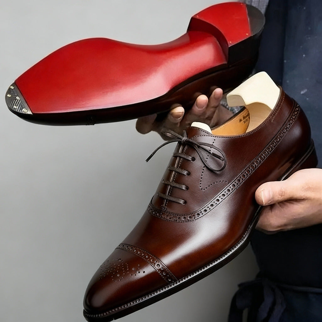 ARTURO | Zapatos Oxford Brogue con Suela Roja