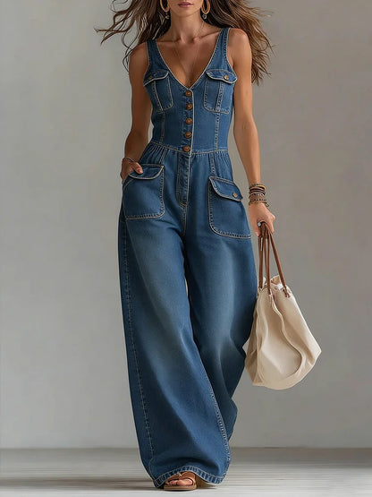 Sofia | Mono de Denim Relajado