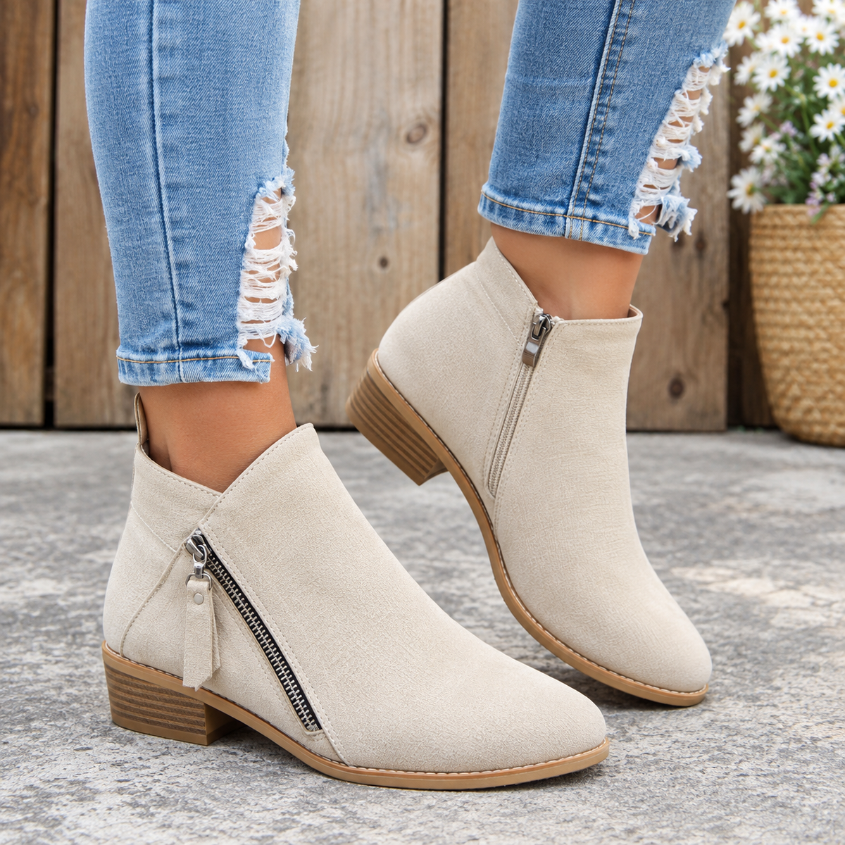 AURORA | Botas de Tacón Bajo
