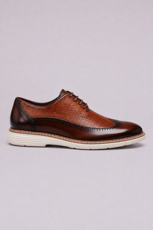 DARIO | Zapatos Brogue Efecto Cocodrilo