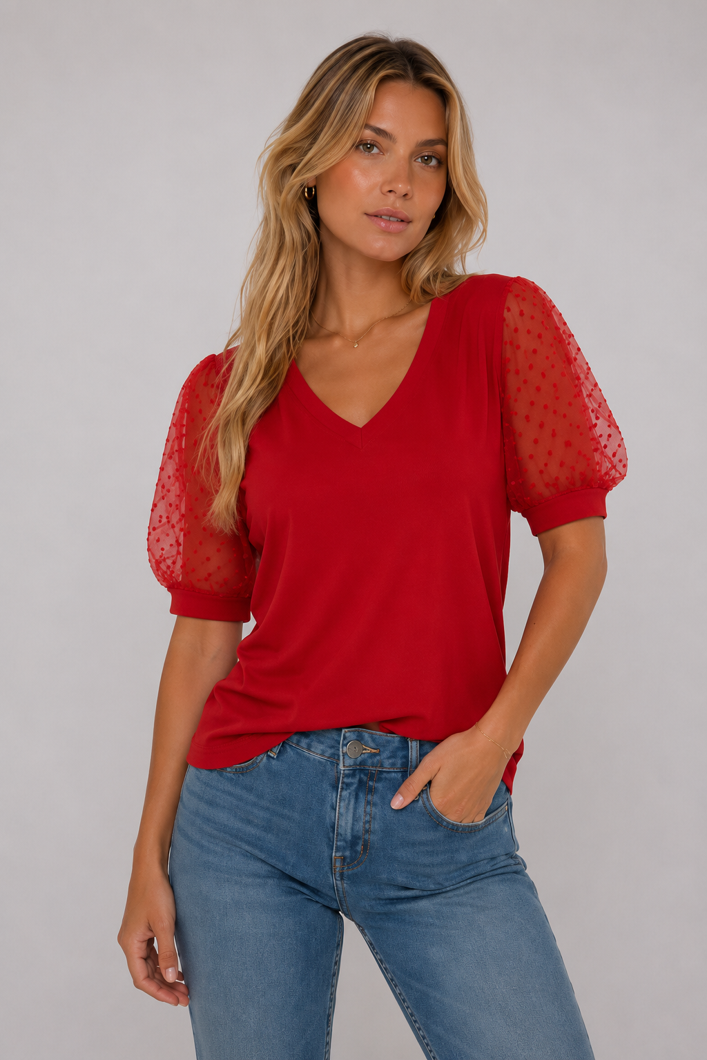 ÉLISE | Camiseta casual con escote en V