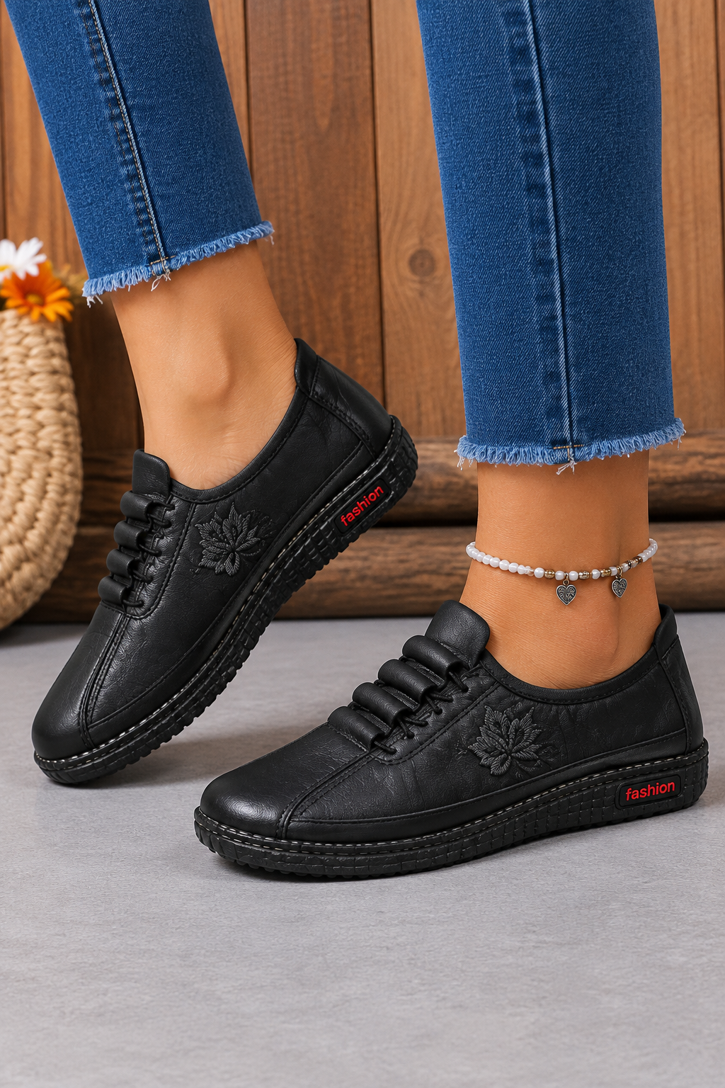 INMACULADA | Zapatos ortopédicos de cuero sin cordones
