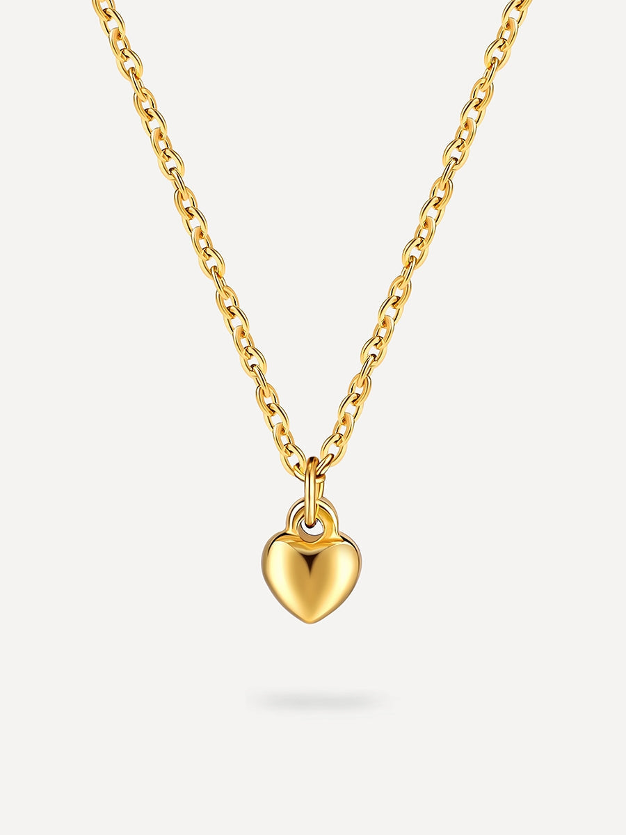 Collar con colgante de corazón de alivio