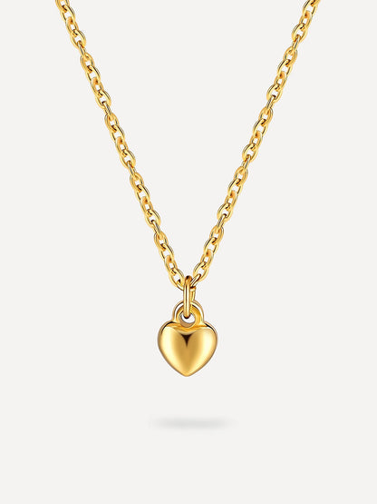 Collar con colgante de corazón de alivio