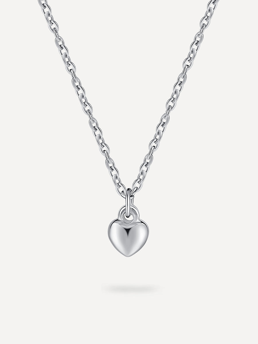 Collar con colgante de corazón de alivio