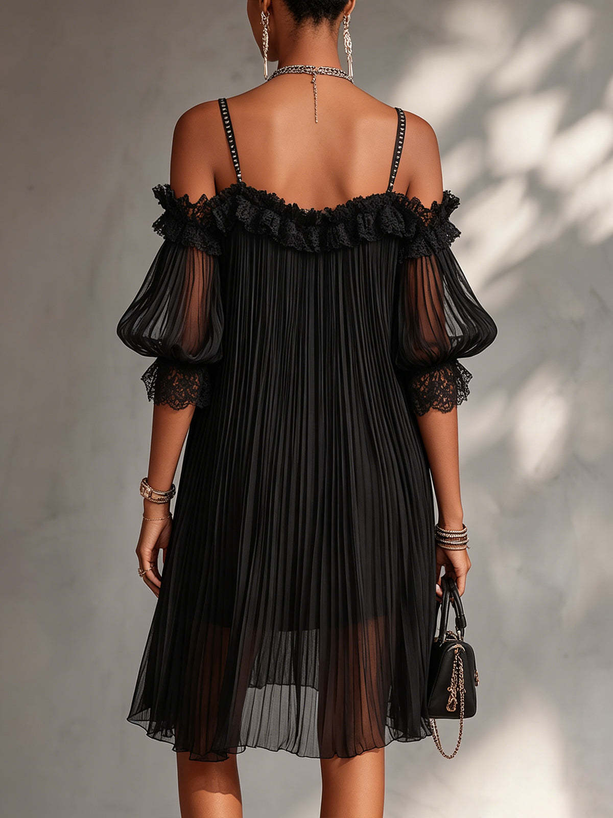 Aurora | Vestido Largo de Chiffon con Cuello en V