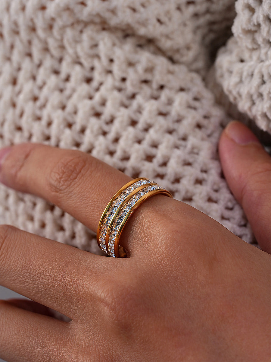 Anillo Doble Brillo