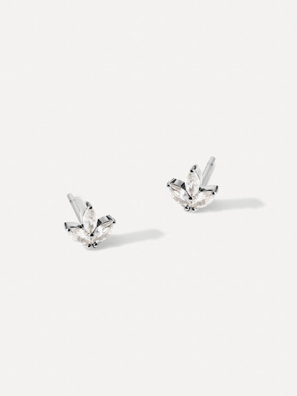 Pendientes Brillantes en Forma de Hoja