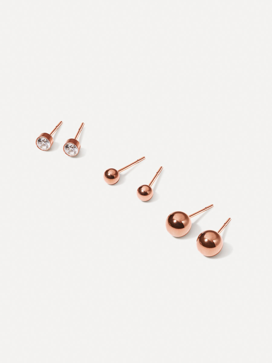 Trío de Pendientes Burbuja