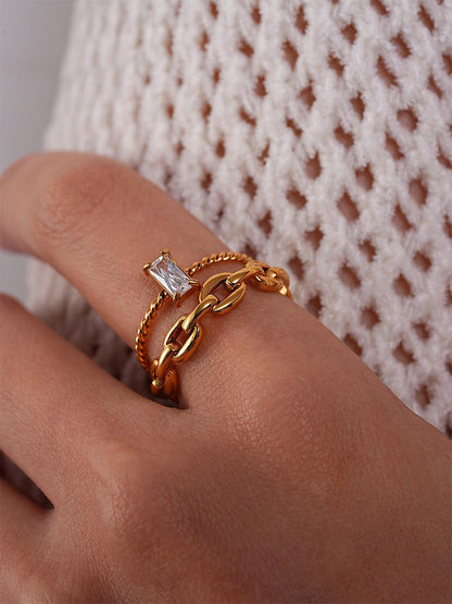 Anillo Precioso Trenzado