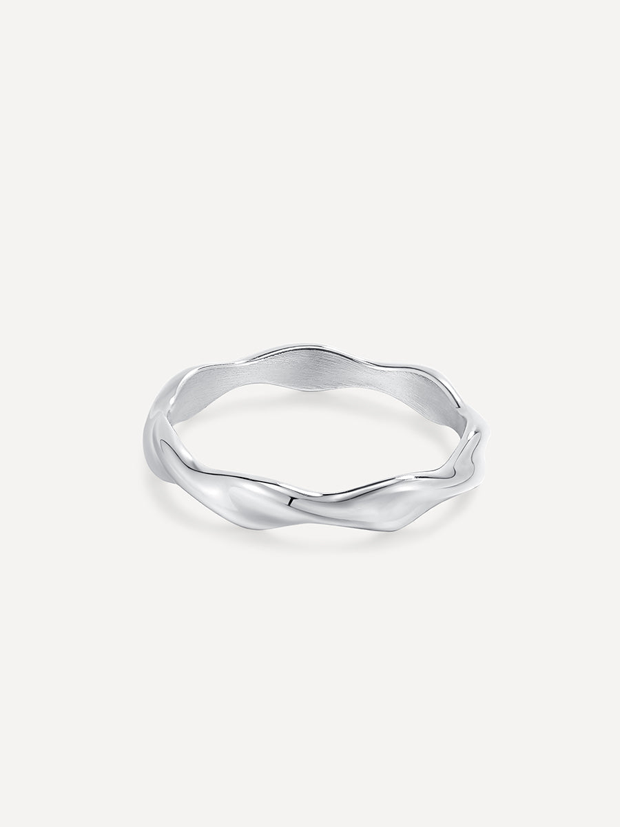 Anillo de Diseño Curvo Moderno