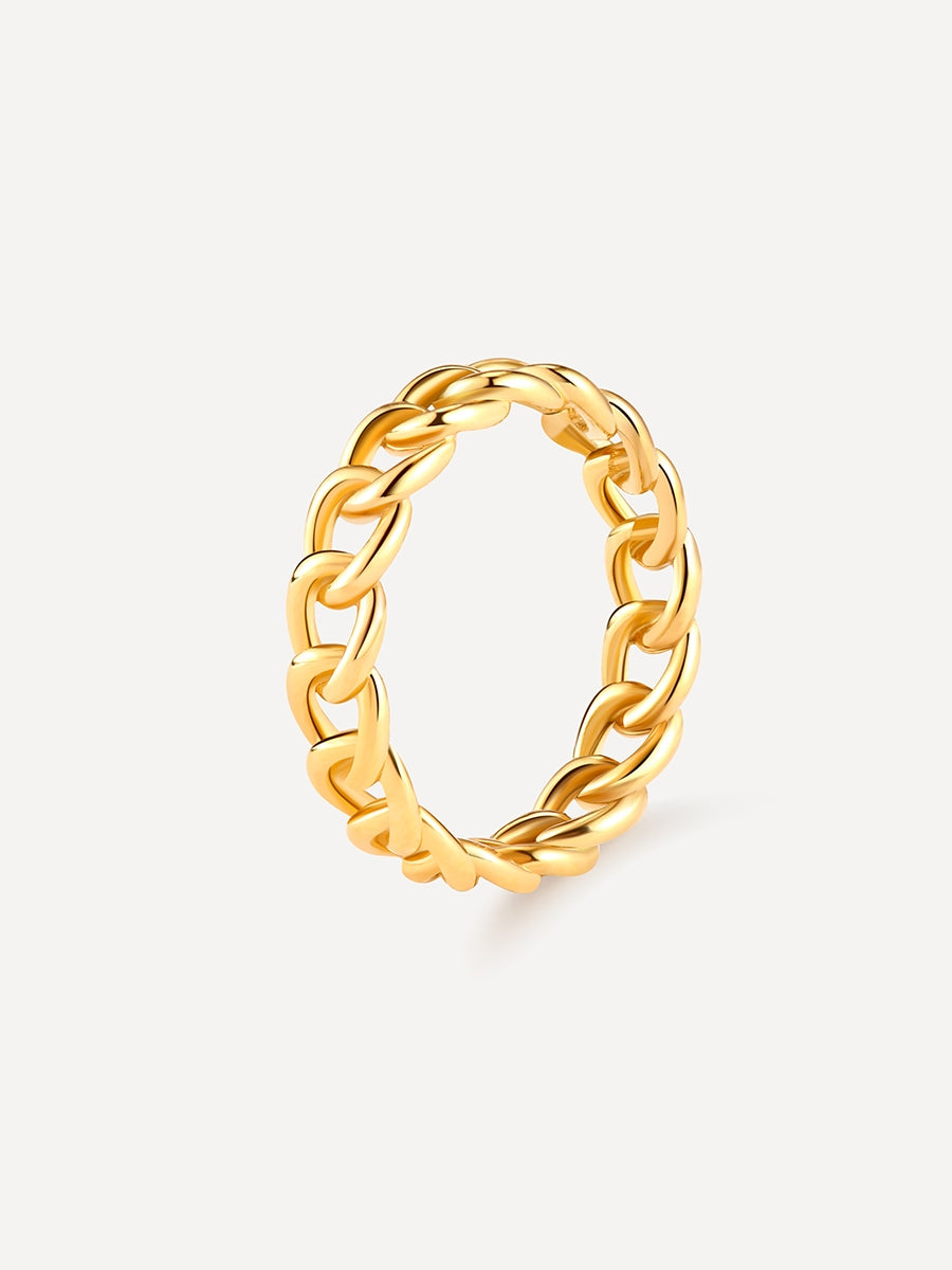 Anillo entrelazado elegante