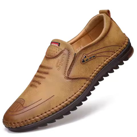 Botines de cuero gris oscuro para hombre