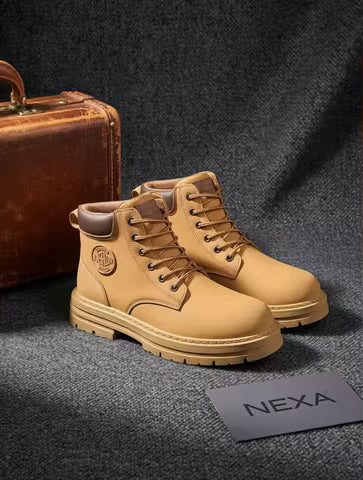 Botines de cuero ligeros para hombre