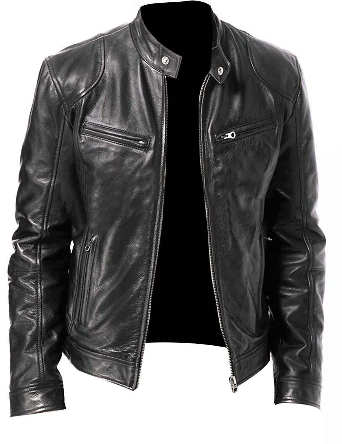 DALTON | Chaqueta bomber de cuero sintético para hombre