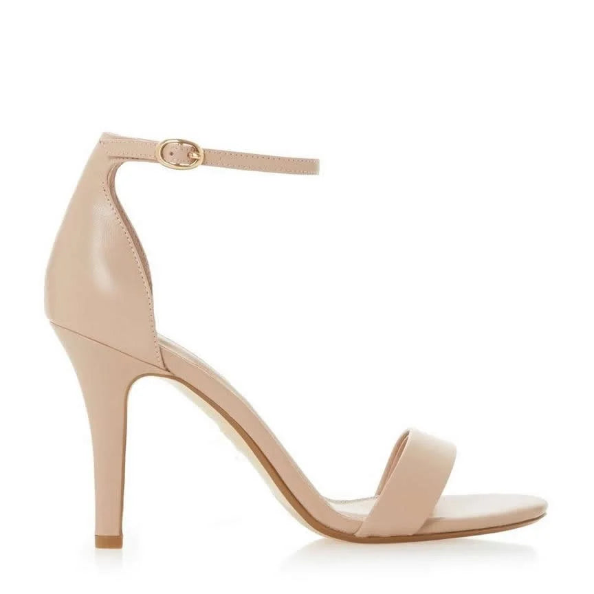 PILAR - Sandalias de Tacón Alto con Hebilla Nude