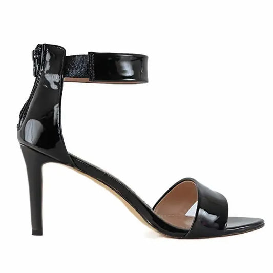 MARTA - Sandalias de Tacón Alto con Hebilla Negras