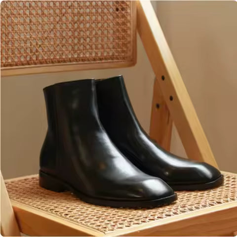 Botines Chelsea vintage de cuero para hombre