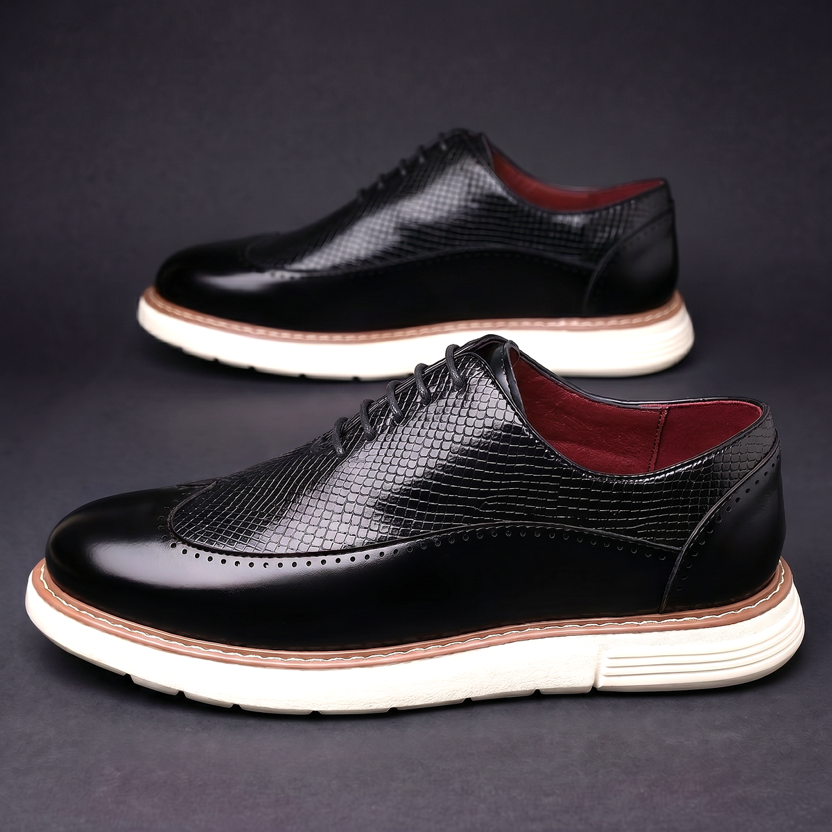 DARIO | Zapatos Brogue Efecto Cocodrilo