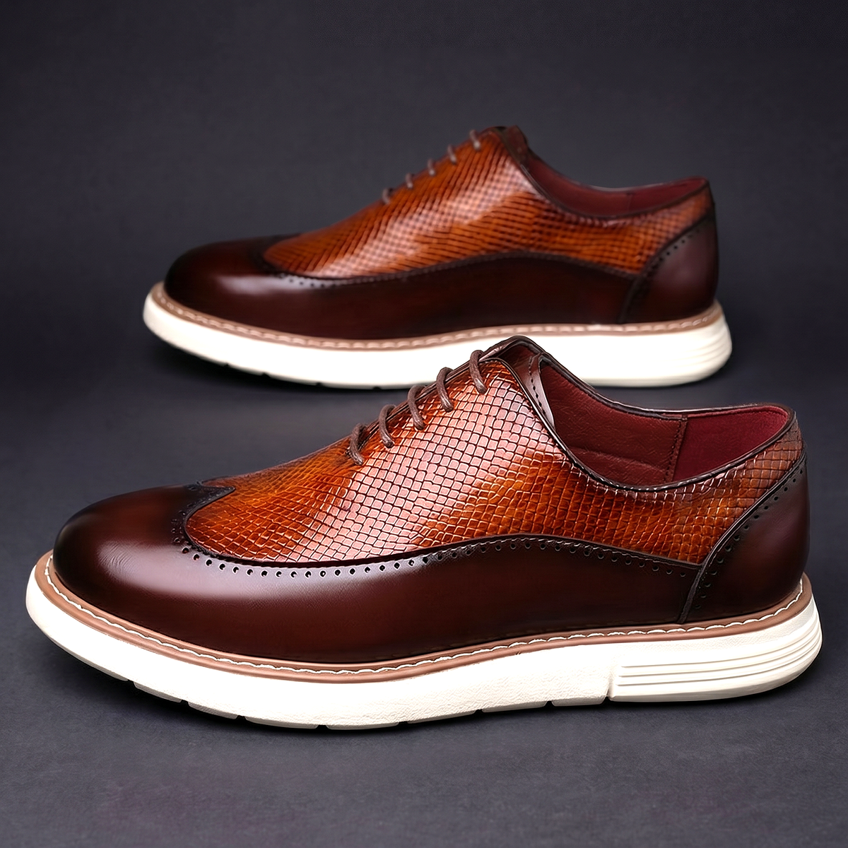 DARIO | Zapatos Brogue Efecto Cocodrilo