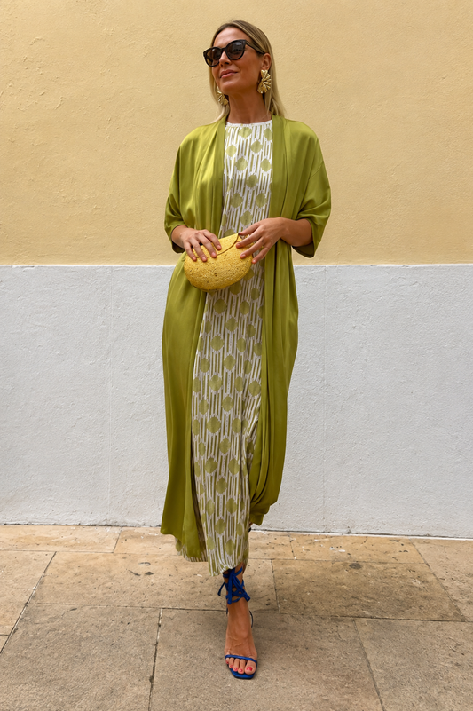 conjunto 2 piezas bohemio etnico retro naranja