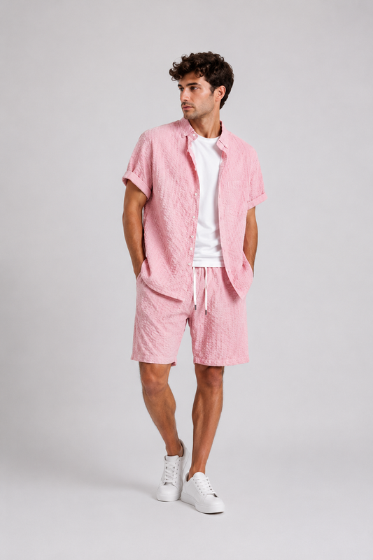 conjunto-corto-de-tela-waffle-confort-ligero-y-transpirable-para-verano