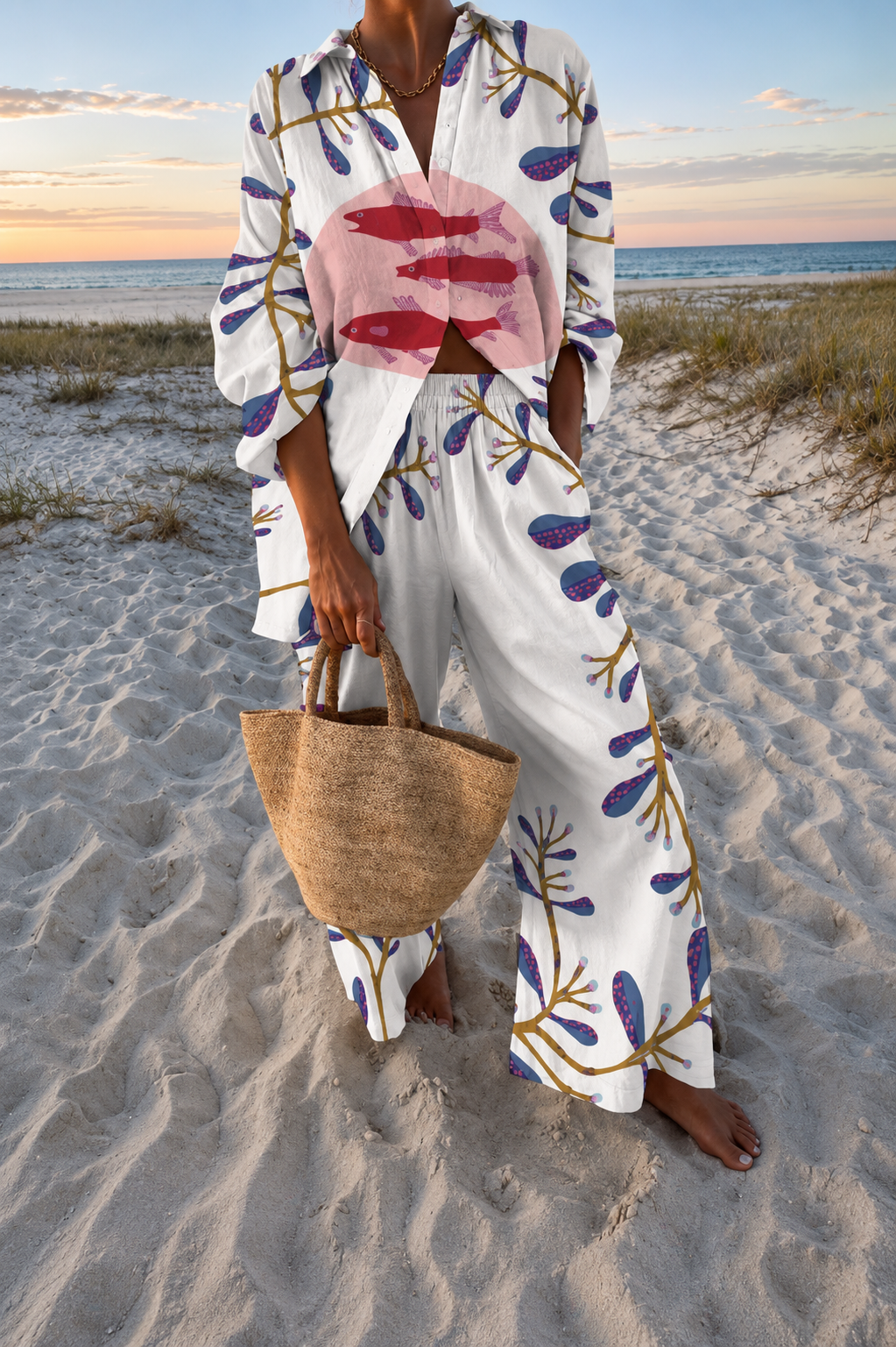 pasion-conjunto-pantalon-ancho-estampado-labios-y-hojas