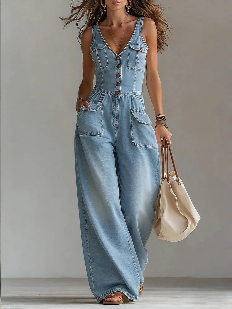 Sofia | Mono de Denim Relajado