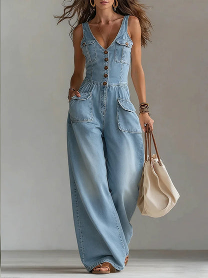 Sofia | Mono de Denim Relajado