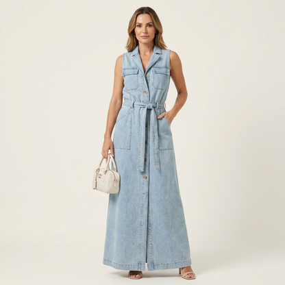 Georgina | Vestido Maxi de Denim