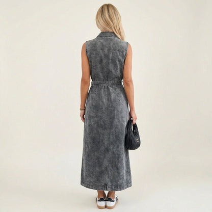 Georgina | Vestido Maxi de Denim
