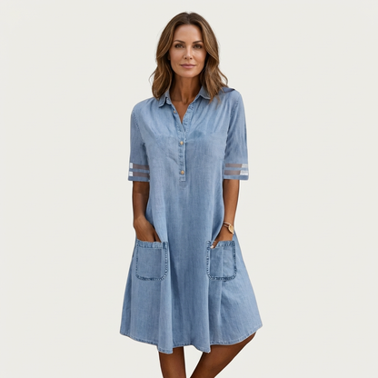 Wonda | Vestido Camisero de Denim Desteñido
