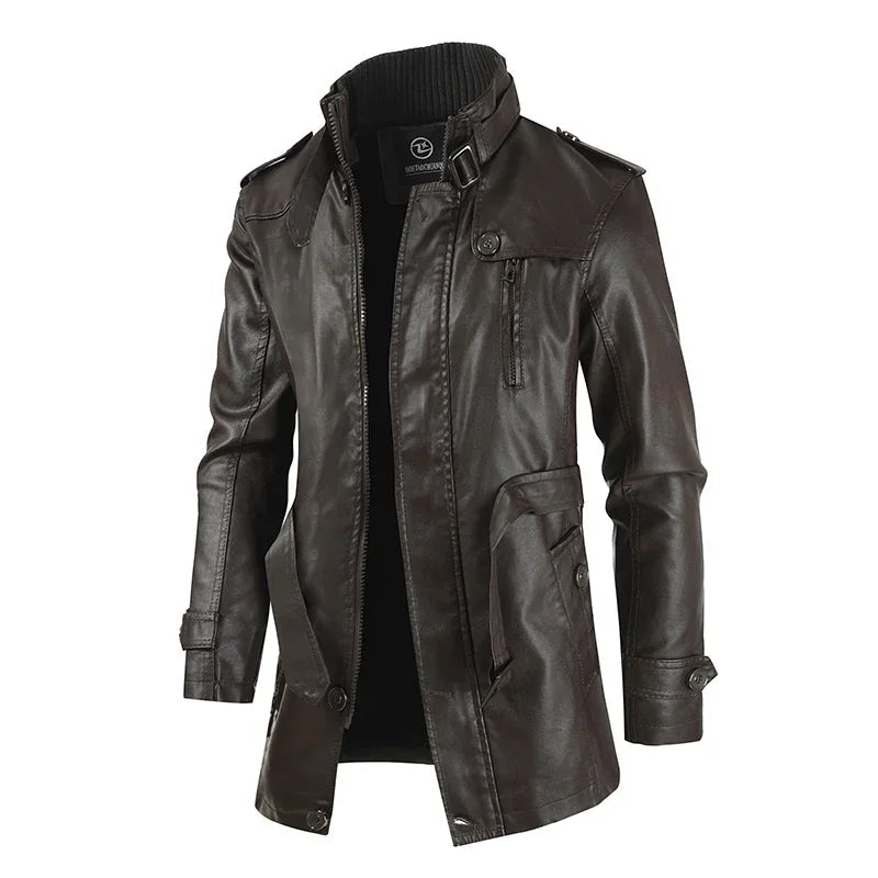 Filippo | Chaqueta Biker Larga de Piel