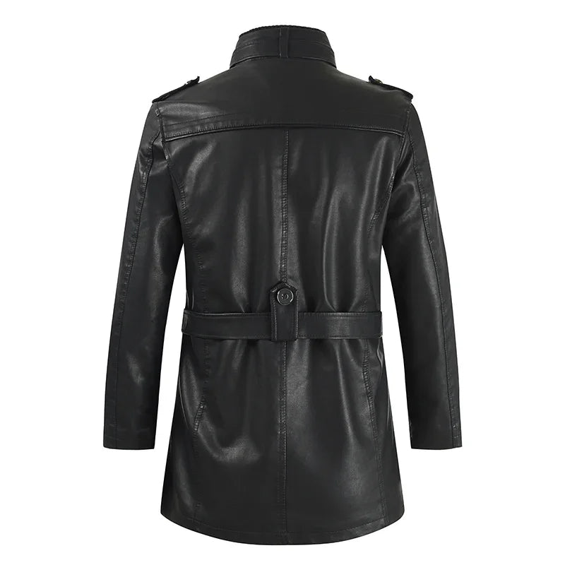Filippo | Chaqueta Biker Larga de Piel