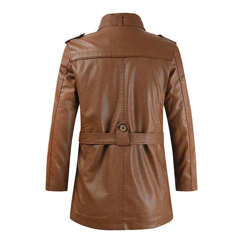 Filippo | Chaqueta Biker Larga de Piel