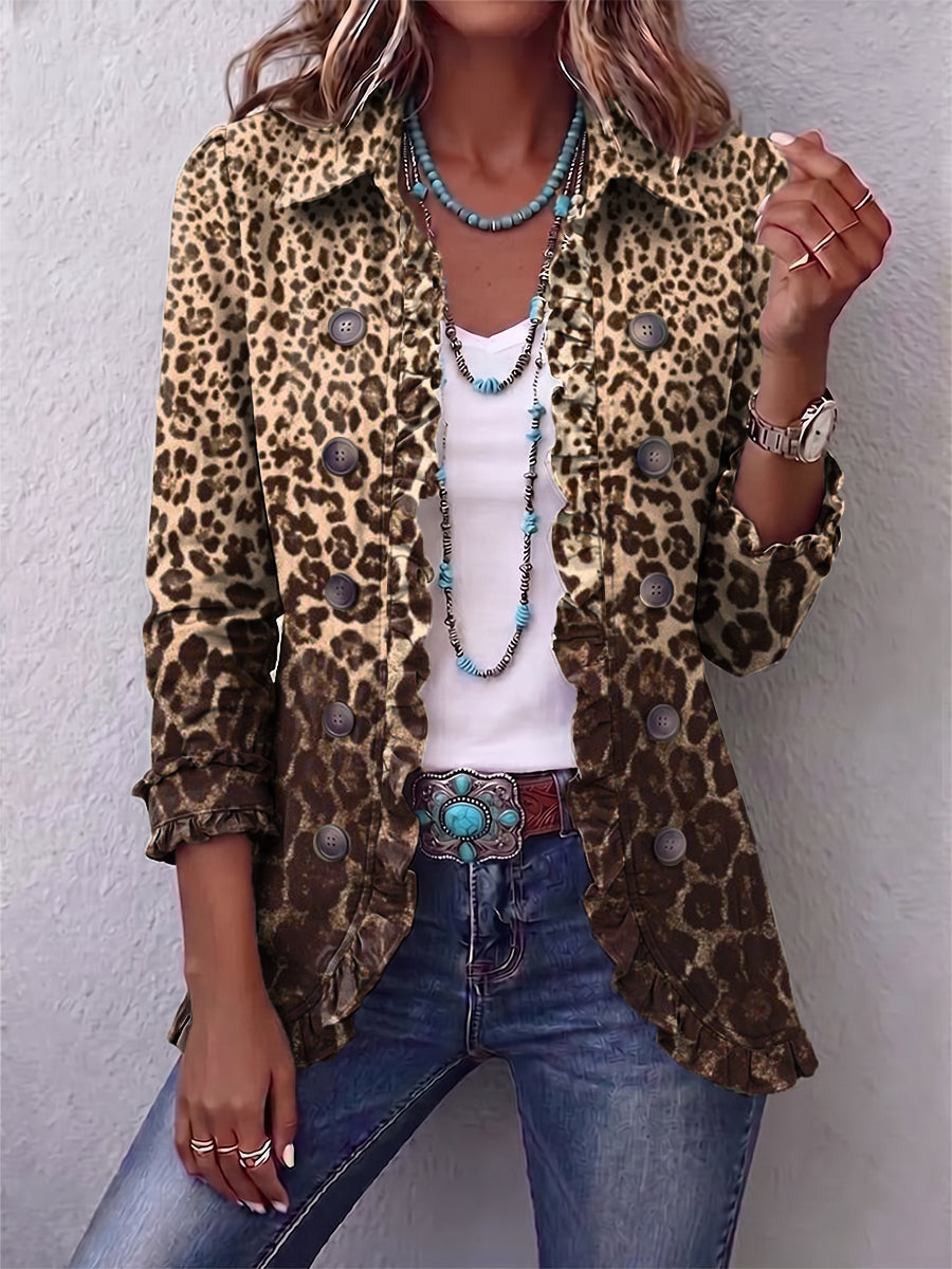 GEMA | Chaqueta Leopardo con Volantes